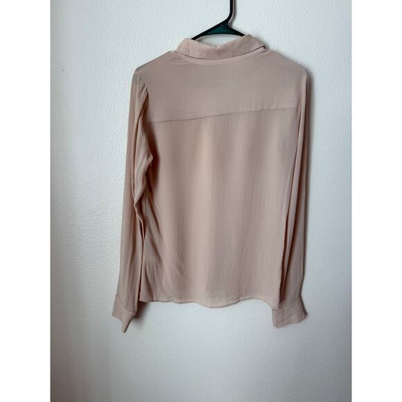 Reformation Beige Sheer Blouse Size Small - Picture 3 of 6